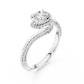 Round Cut Brilliant Moissanite VVS1 Eternity Engagement Ring