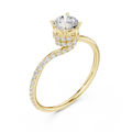 Round Cut Brilliant Moissanite VVS1 Eternity Engagement Ring