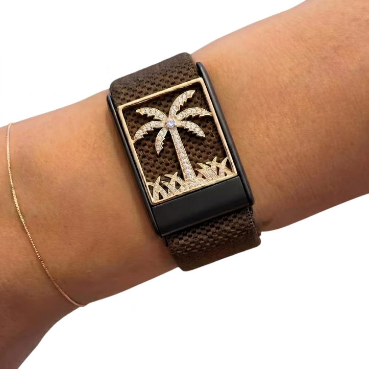 Whoop Case Palm Tree Stone Studded Frame Enhance The Presence In Style