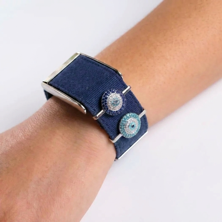 Whoop Pack Of 2 Evil Eye Gemstone Charms Blue Sapphire Turkish Eye Charm