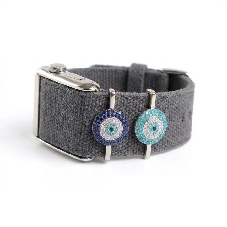Whoop Pack Of 2 Evil Eye Gemstone Charms Blue Sapphire Turkish Eye Charm