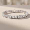 White Gold Round Moissanite Tennis Bracelet