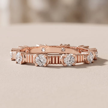 Round Moissanite Eternity Band Ring – Station by Zius Jewels