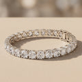 White Gold Round Moissanite Tennis Bracelet