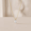 Yellow Gold Radiant Cut Moissanite Pendant Necklace