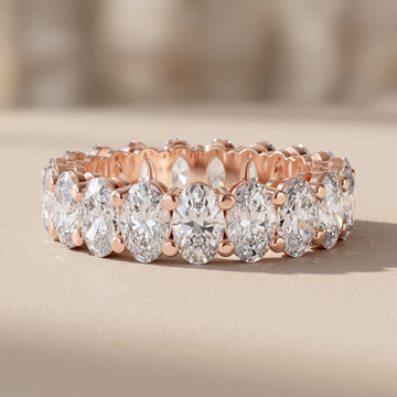 Oval Moissanite Eternity Band Ring – Style 3 by Zius Jewels