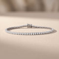 White Gold Round Moissanite Tennis Bracelet
