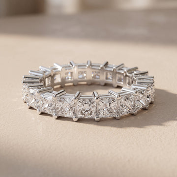 Princess Cut Moissanite Eternity Band Ring by Zius Jewels