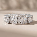 White Gold Round Moissanite Eternity Band Ring