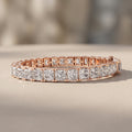 Rose Gold Princess Cut Moissanite Tennis Bracelet
