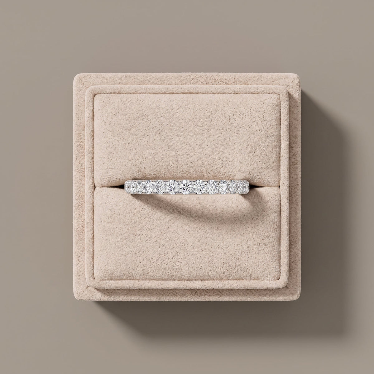 Round Moissanite Eternity Band Ring – Style 2, view 7
