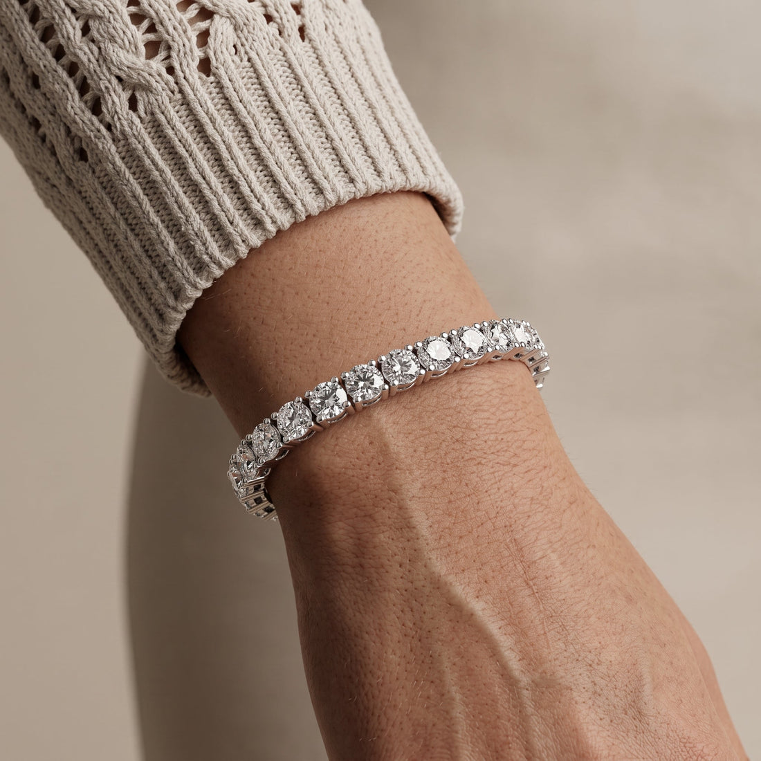 White Gold Round Tennis Bracelet