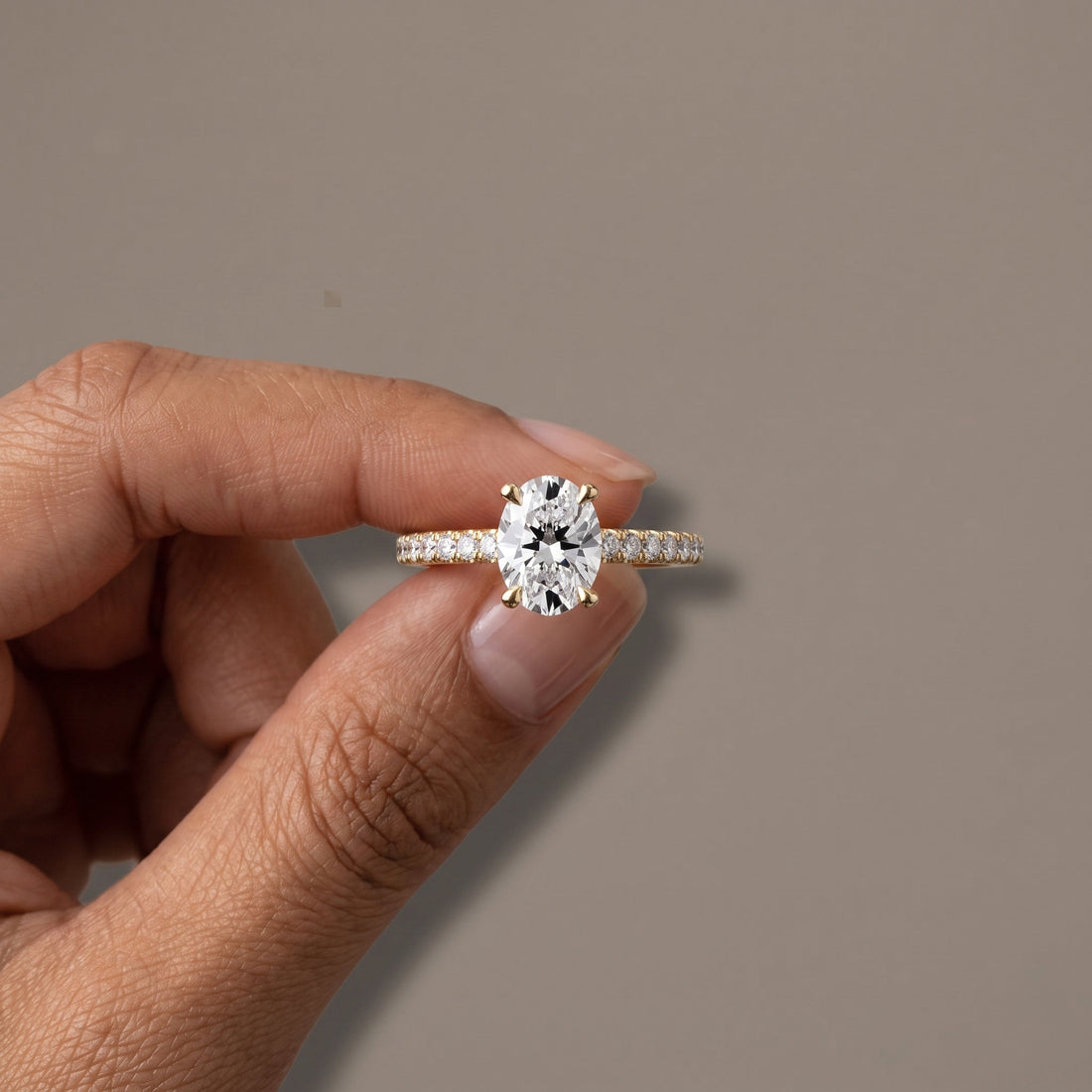 Yellow Gold Oval Engagement Ring
