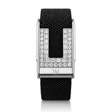 Diamond Frame Border WHOOP 5.0 case set with moissanite – angle view – Zius Jewels