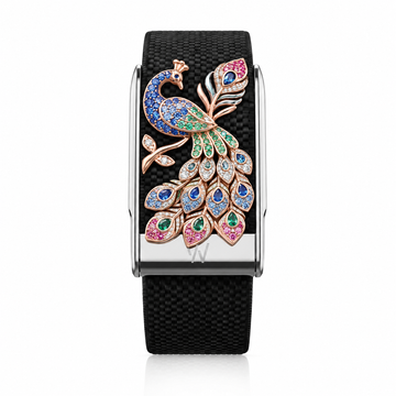 Peacock Diamond WHOOP 5.0 case set with moissanite – angle view – Zius Jewels