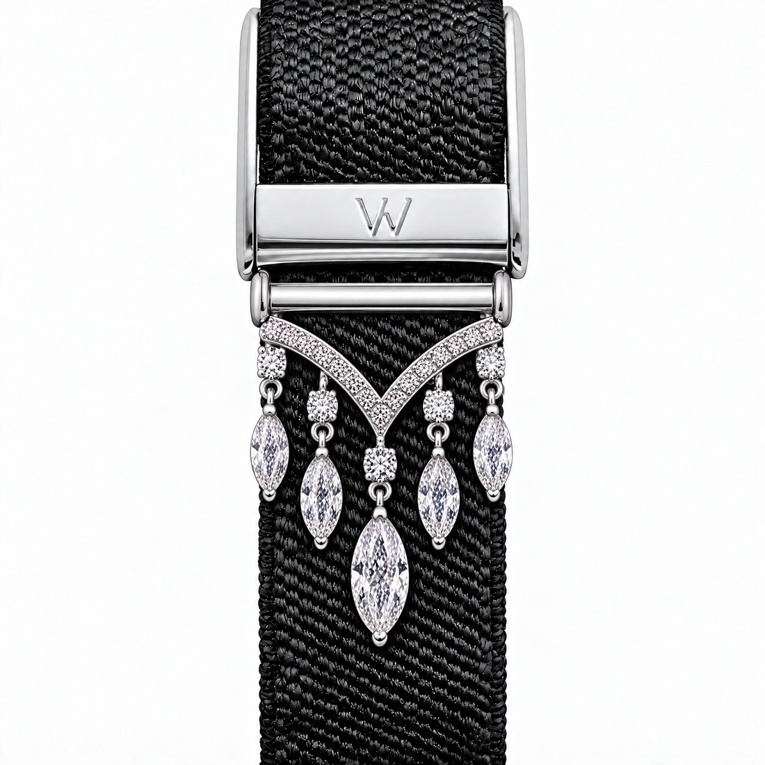 Marquise Fringe WHOOP charm – moissanite / lab-grown diamond strap charm for WHOOP 5.0 by Zius Jewels