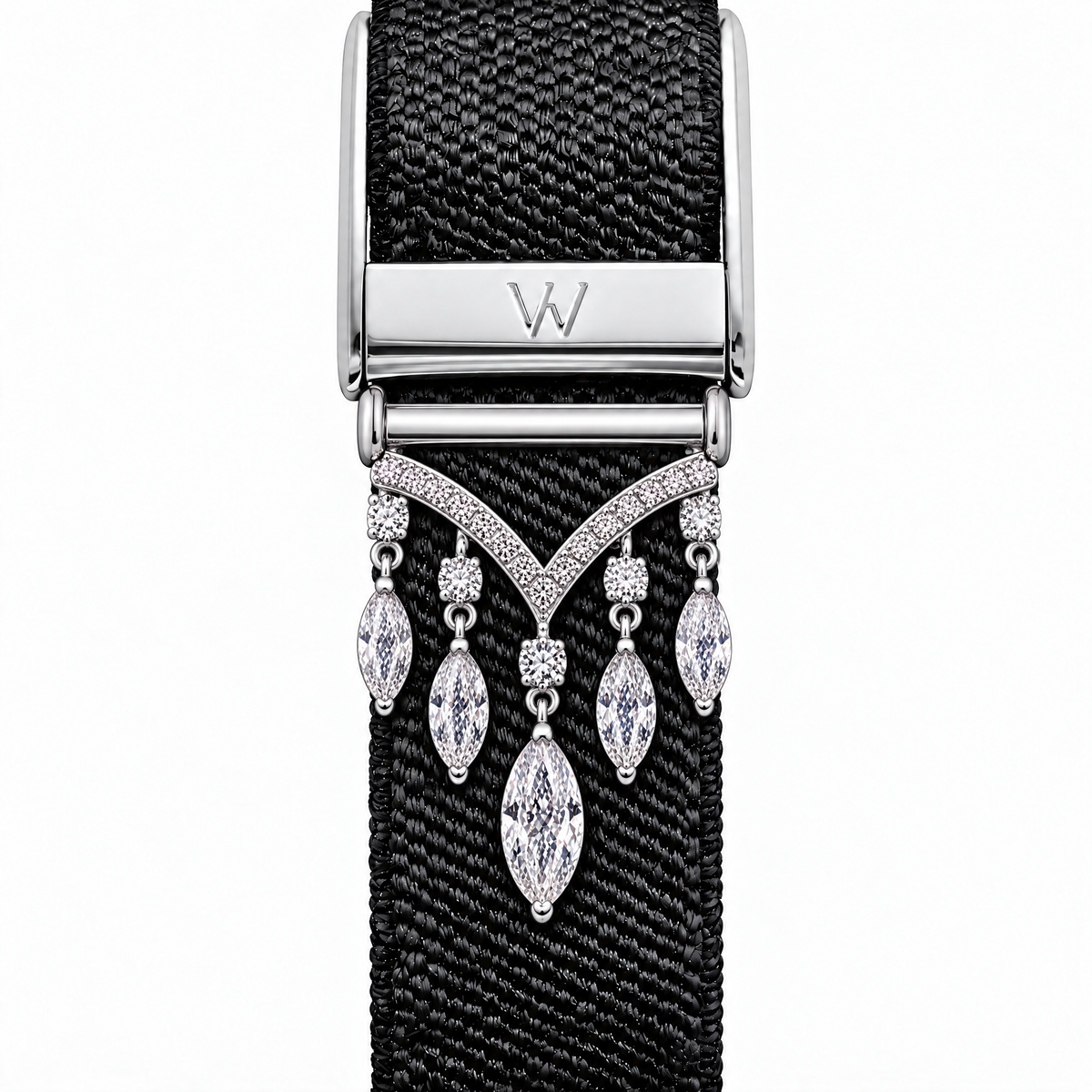 Marquise Fringe WHOOP charm – moissanite / lab-grown diamond strap charm for WHOOP 5.0 by Zius Jewels