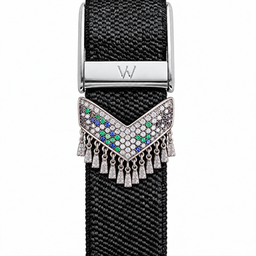 Emerald Chevron Fringe WHOOP charm – moissanite / lab-grown diamond strap charm for WHOOP 5.0 by Zius Jewels