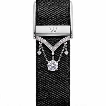 Solitaire Chevron Drop WHOOP charm – moissanite / lab-grown diamond strap charm for WHOOP 5.0 by Zius Jewels