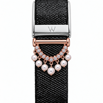 Pearl Cascade WHOOP charm – moissanite / lab-grown diamond strap charm for WHOOP 5.0 by Zius Jewels