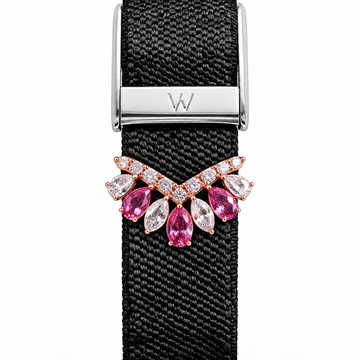 Pink Gem Cluster WHOOP charm – moissanite / lab-grown diamond strap charm for WHOOP 5.0 by Zius Jewels