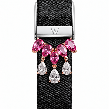 Pink Marquise Crystal Drop WHOOP charm – moissanite / lab-grown diamond strap charm for WHOOP 5.0 by Zius Jewels