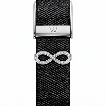 Diamond Infinity WHOOP charm – moissanite / lab-grown diamond strap charm for WHOOP 5.0 by Zius Jewels