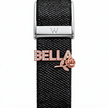 Personalized Butterfly Nameplate WHOOP charm – moissanite / lab-grown diamond strap charm for WHOOP 5.0 by Zius Jewels