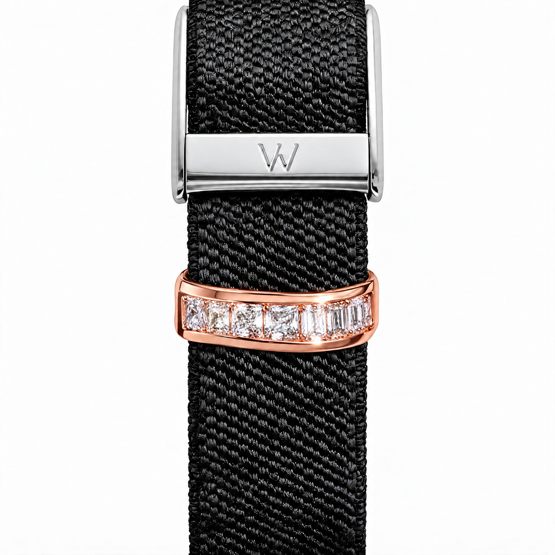 Personalized Pavé Name Bar WHOOP charm – moissanite / lab-grown diamond strap charm for WHOOP 5.0 by Zius Jewels