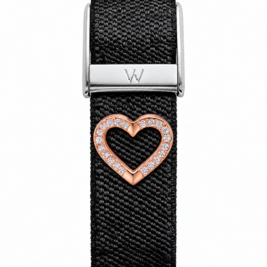 Open Heart Halo WHOOP charm – moissanite / lab-grown diamond strap charm for WHOOP 5.0 by Zius Jewels