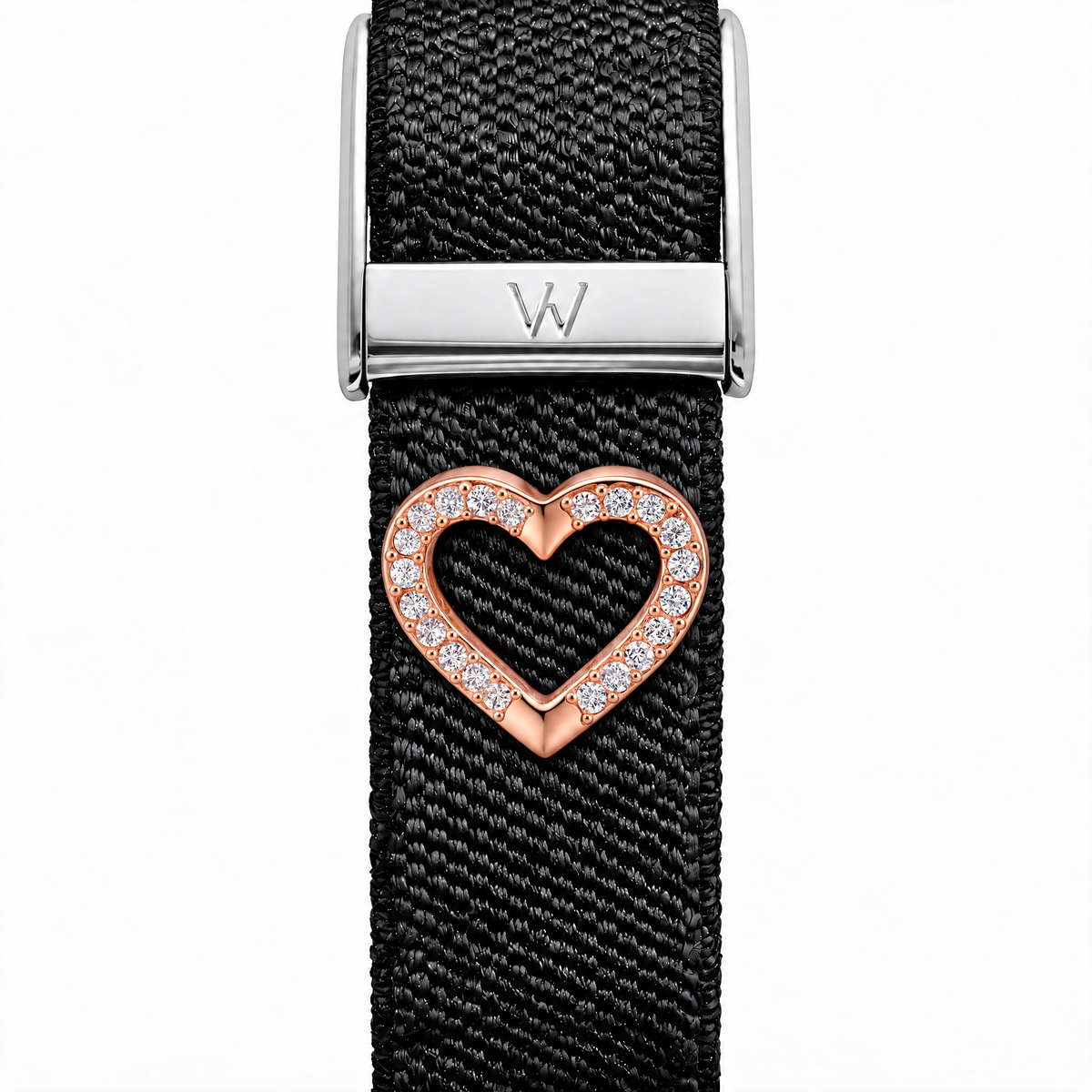 Open Heart Halo WHOOP charm – moissanite / lab-grown diamond strap charm for WHOOP 5.0 by Zius Jewels