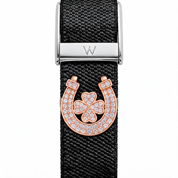 Lucky Horseshoe Clover WHOOP charm – moissanite / lab-grown diamond strap charm for WHOOP 5.0 by Zius Jewels