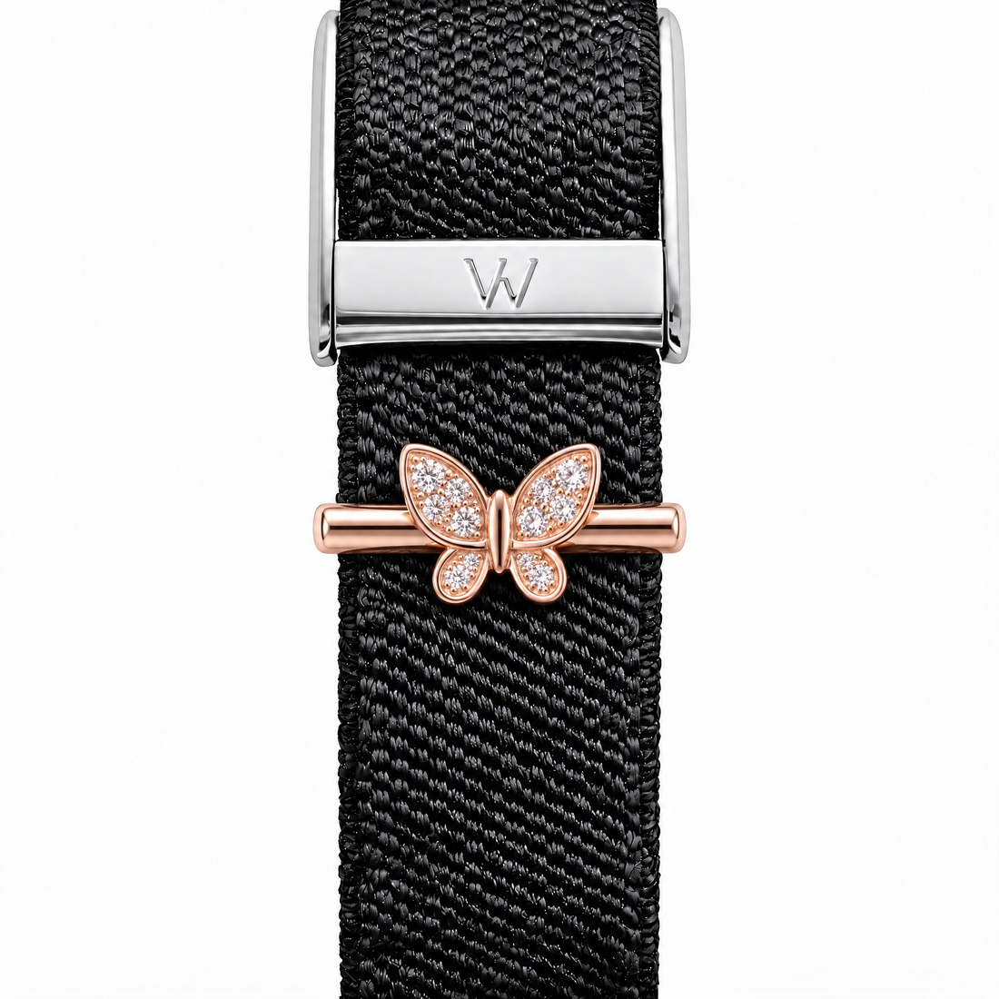 Diamond Butterfly WHOOP charm – moissanite / lab-grown diamond strap charm for WHOOP 5.0 by Zius Jewels