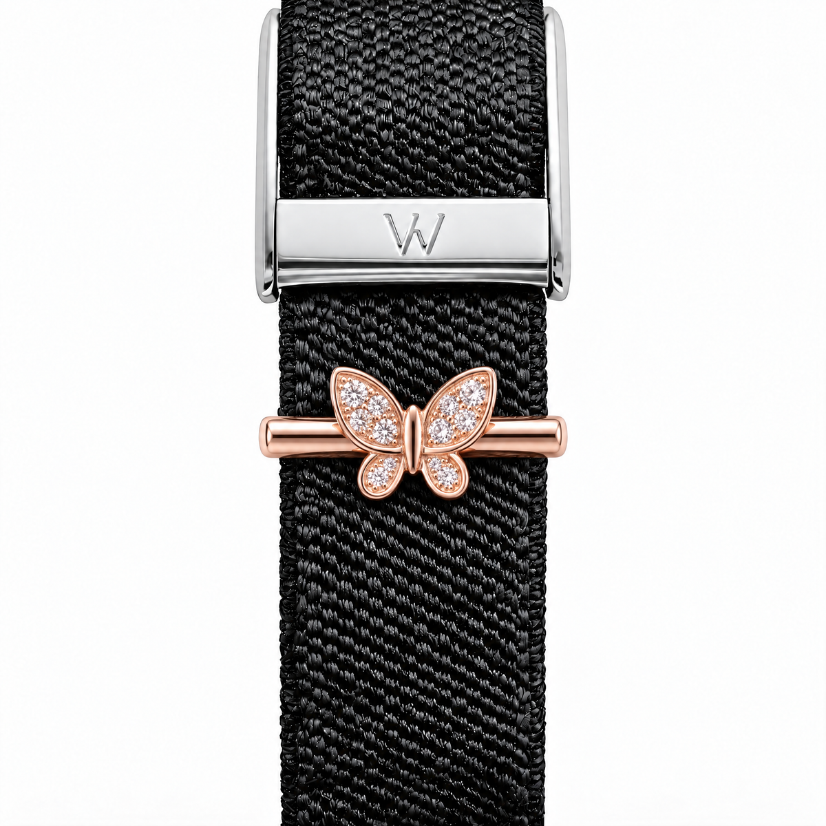 Diamond Butterfly WHOOP charm – moissanite / lab-grown diamond strap charm for WHOOP 5.0 by Zius Jewels