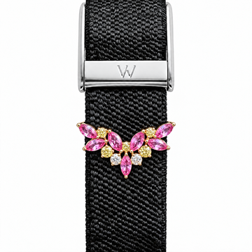 Pink Marquise Wings WHOOP charm – moissanite / lab-grown diamond strap charm for WHOOP 5.0 by Zius Jewels