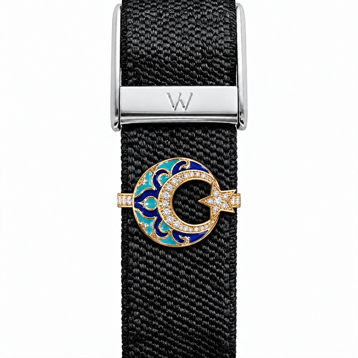 Personalized Celestial Initial WHOOP charm – moissanite / lab-grown diamond strap charm for WHOOP 5.0 by Zius Jewels