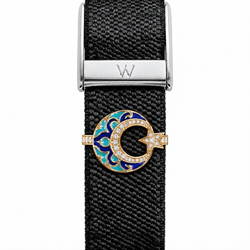 Personalized Celestial Initial WHOOP charm – moissanite / lab-grown diamond strap charm for WHOOP 5.0 by Zius Jewels