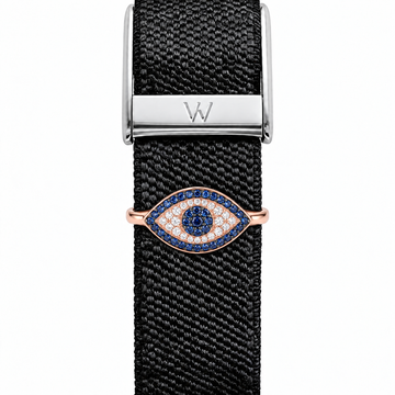 Gem-Set Evil Eye WHOOP charm – moissanite / lab-grown diamond strap charm for WHOOP 5.0 by Zius Jewels