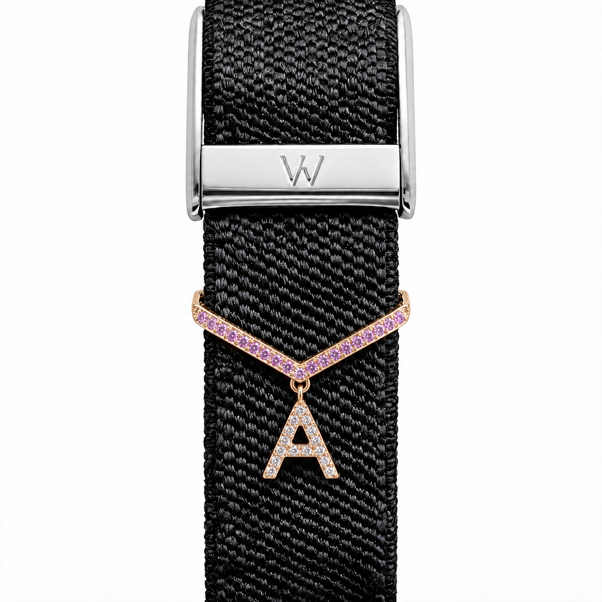 Initial Pendant WHOOP charm – moissanite / lab-grown diamond strap charm for WHOOP 5.0 by Zius Jewels