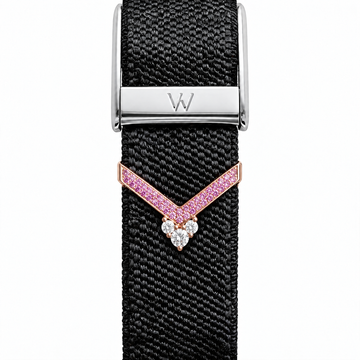 Pink Chevron Bar WHOOP charm – moissanite / lab-grown diamond strap charm for WHOOP 5.0 by Zius Jewels