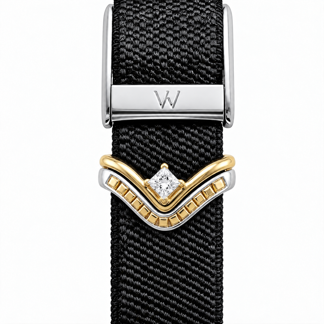 Diamond Chevron Bar WHOOP charm – moissanite / lab-grown diamond strap charm for WHOOP 5.0 by Zius Jewels