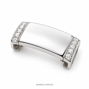 Illustrative sample photo of a WHOOP side diamond clasp; final design may vary.